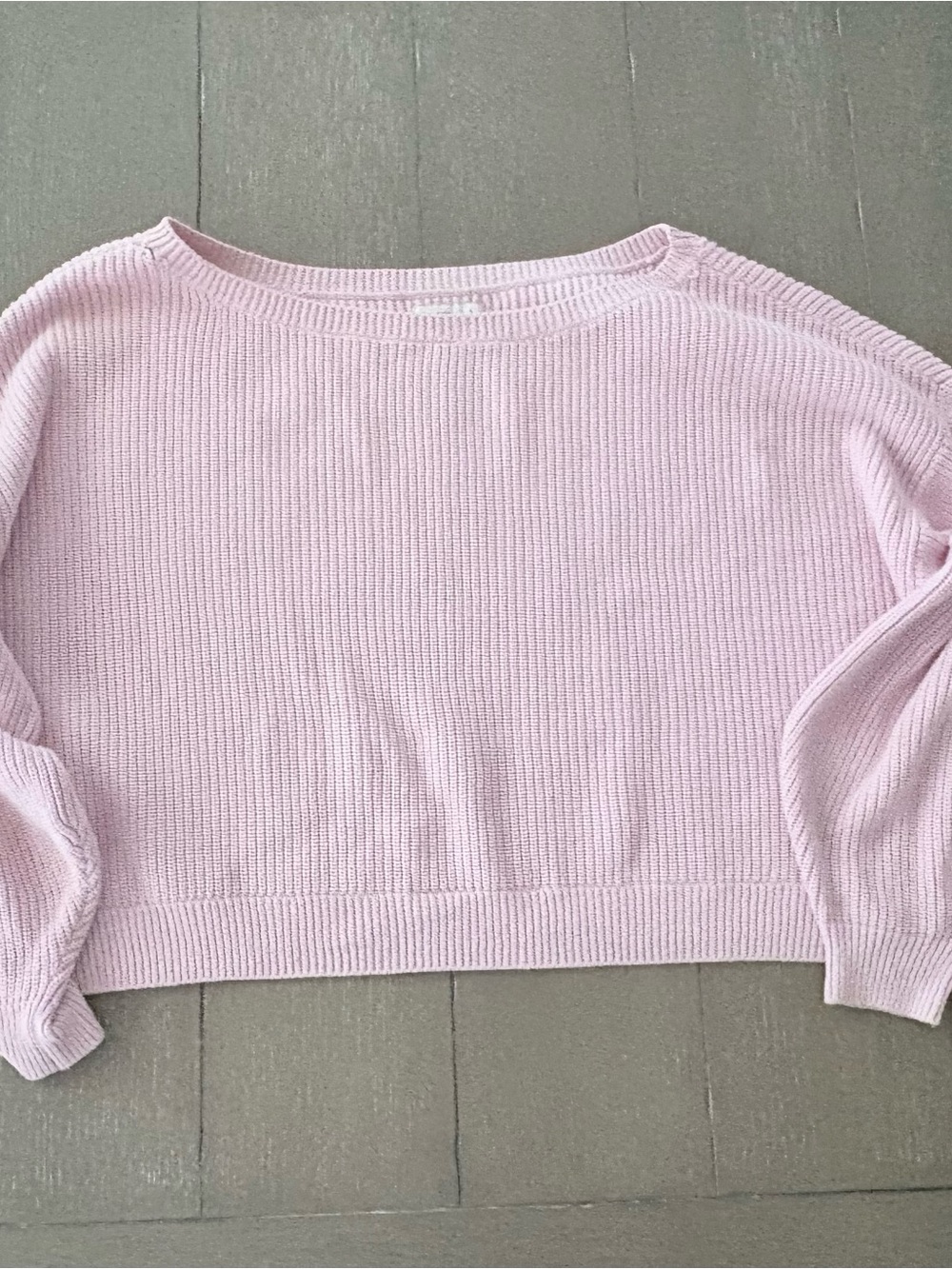 Hollister Women's Ribbed Crewneck oversized Sweater - Soft Pink